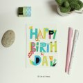 Carte postale "Happy birthday" 10x15cm