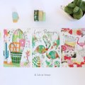 Cartes postales "Cactus & flamants" 10x15cm