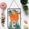 Frida fox, 20x30cm, papier