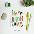 Carte postale "Happy birthday" 10x15cm